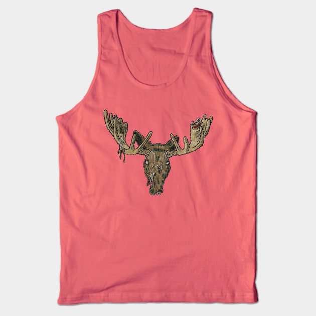 Zombie Moose Tank Top by T-Shirts by Elyn FW